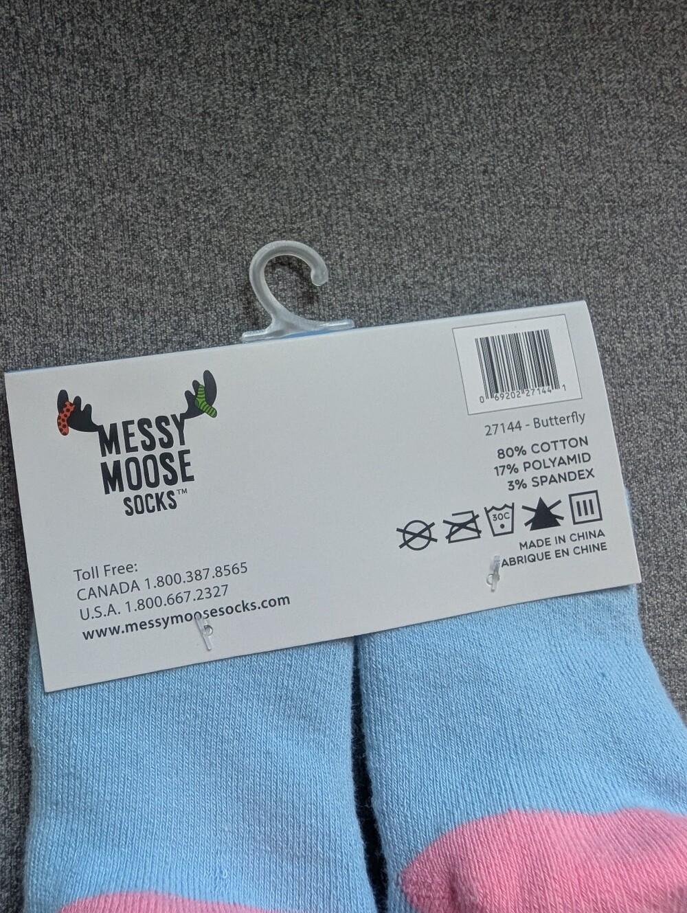 NEW Messy Moose Plush Butterfly Baby Socks Blue 6–48 Months - Picture 7 of 8